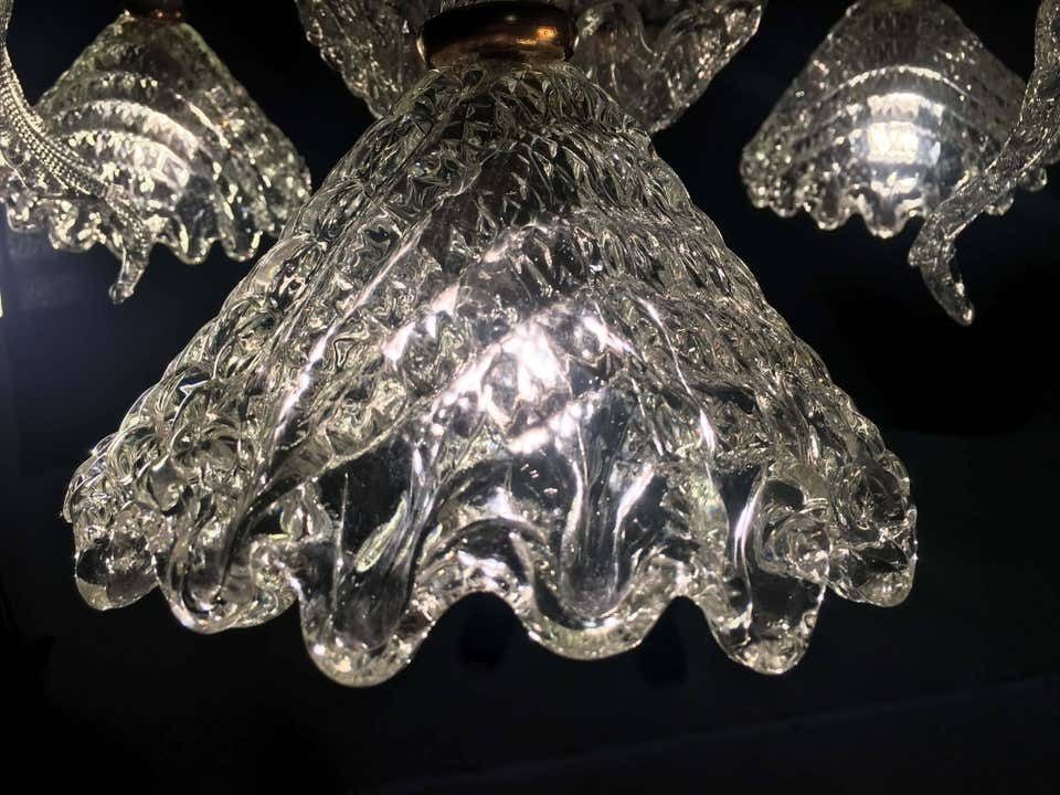 2353.5 Pretty Italian Chandelier By Ercole Barovier, Murano, 1940 photo