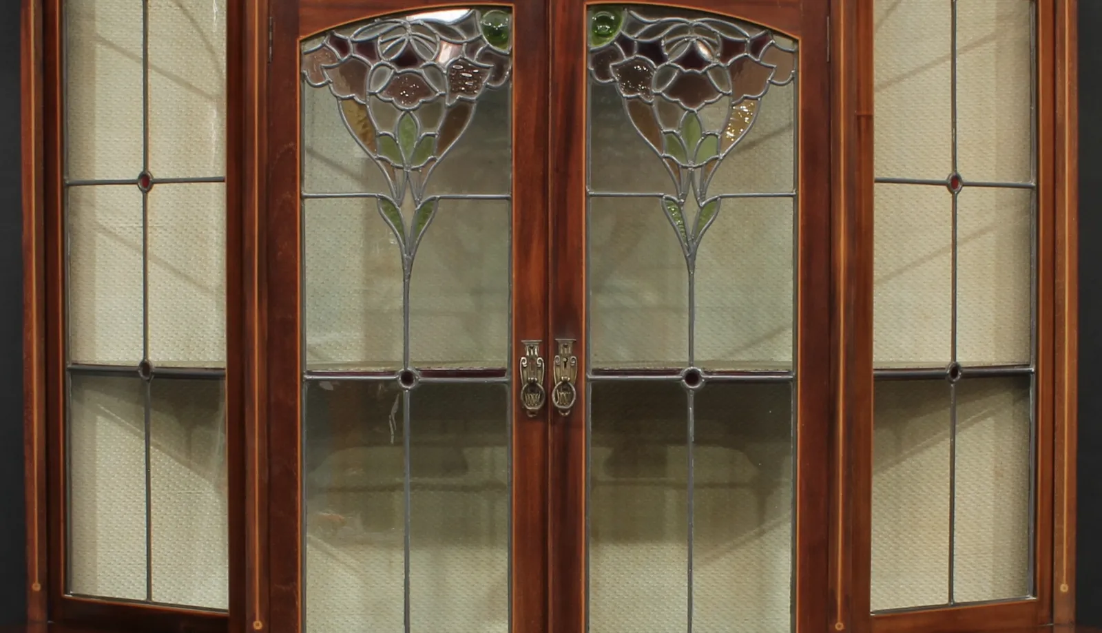 A Fine Art Nouveau Period Mahogany And Marquetry Display Cabinet photo furniture