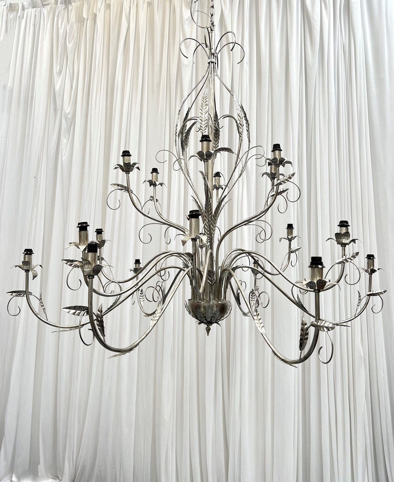Set Of 4 Italian Silver Gilt Chandeliers photo buy