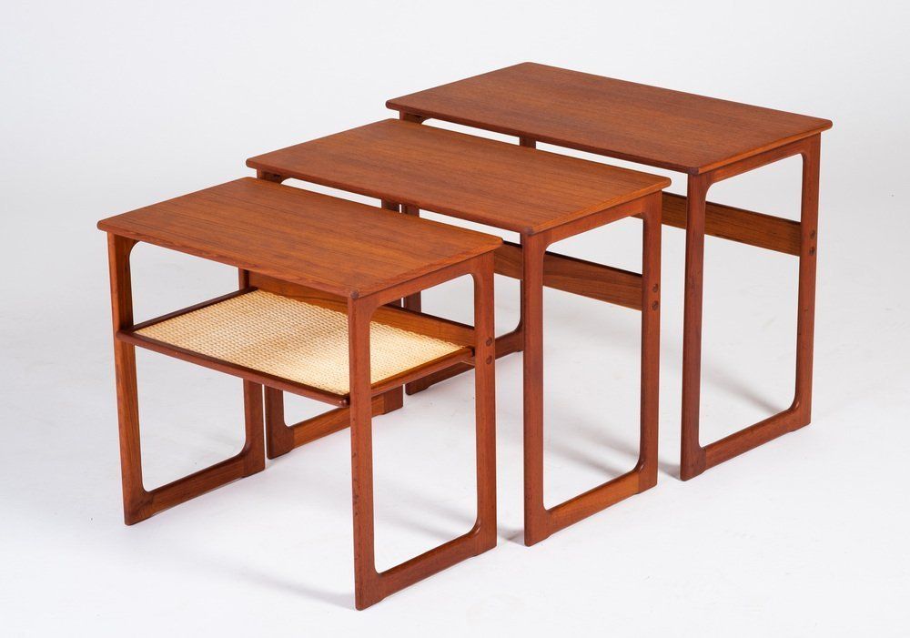 Nesting Tables In Teak By Johannes Andersen For Cfc Silkeborg, Denmark, 1950s, Set Of 3 photo furniture