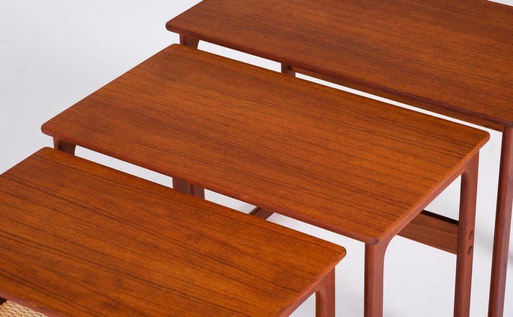 Nesting Tables In Teak By Johannes Andersen For Cfc Silkeborg, Denmark, 1950s, Set Of 3 photo buy