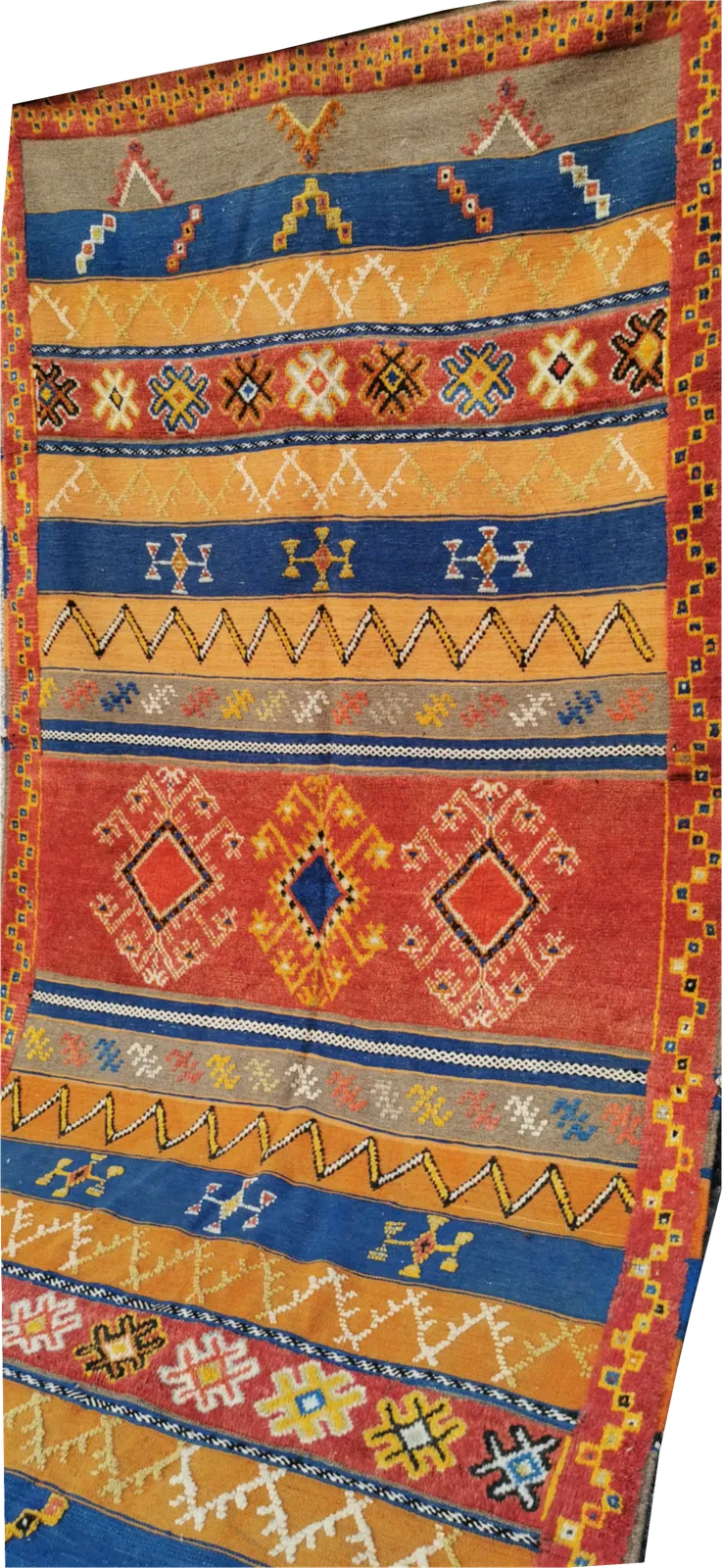photo vinterior Large Handmade Moroccan Orange Berber Rug Wool