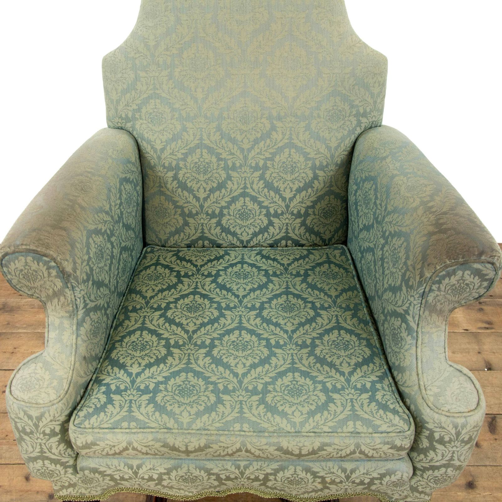 Blue Upholstered Armchair In William And Mary Style photo Furniture