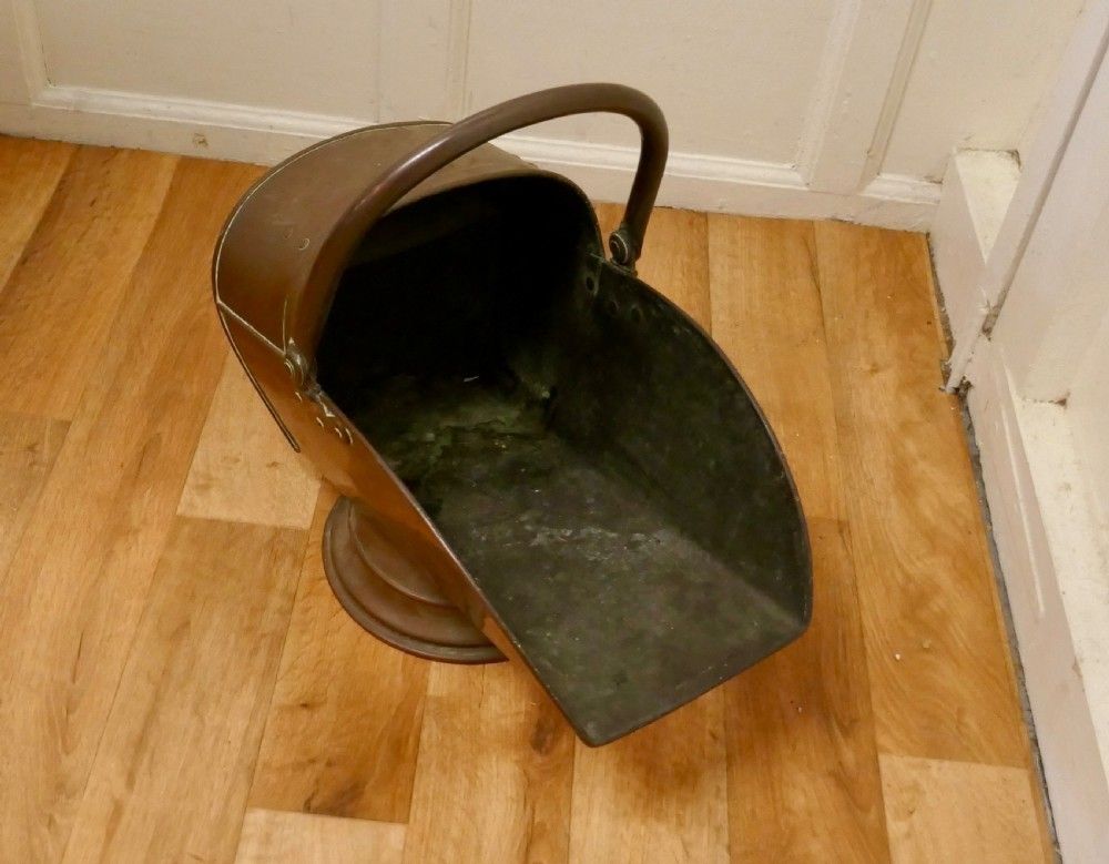 Large Arts And Crafts Copper Helmet Coal Scuttle photo furniture