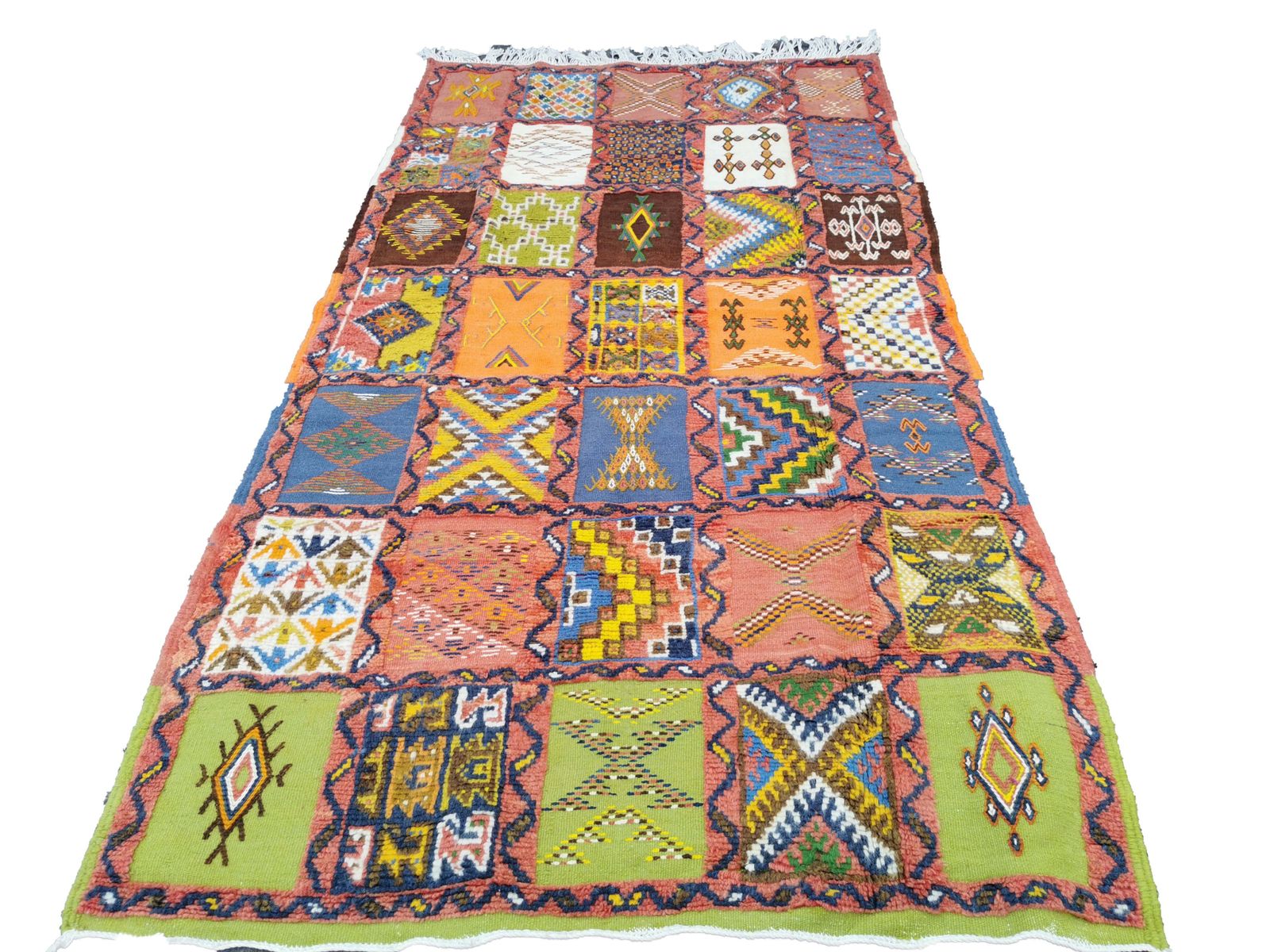 Vibrant Handmade Moroccan Berber Rug. Medium Size photo furniture