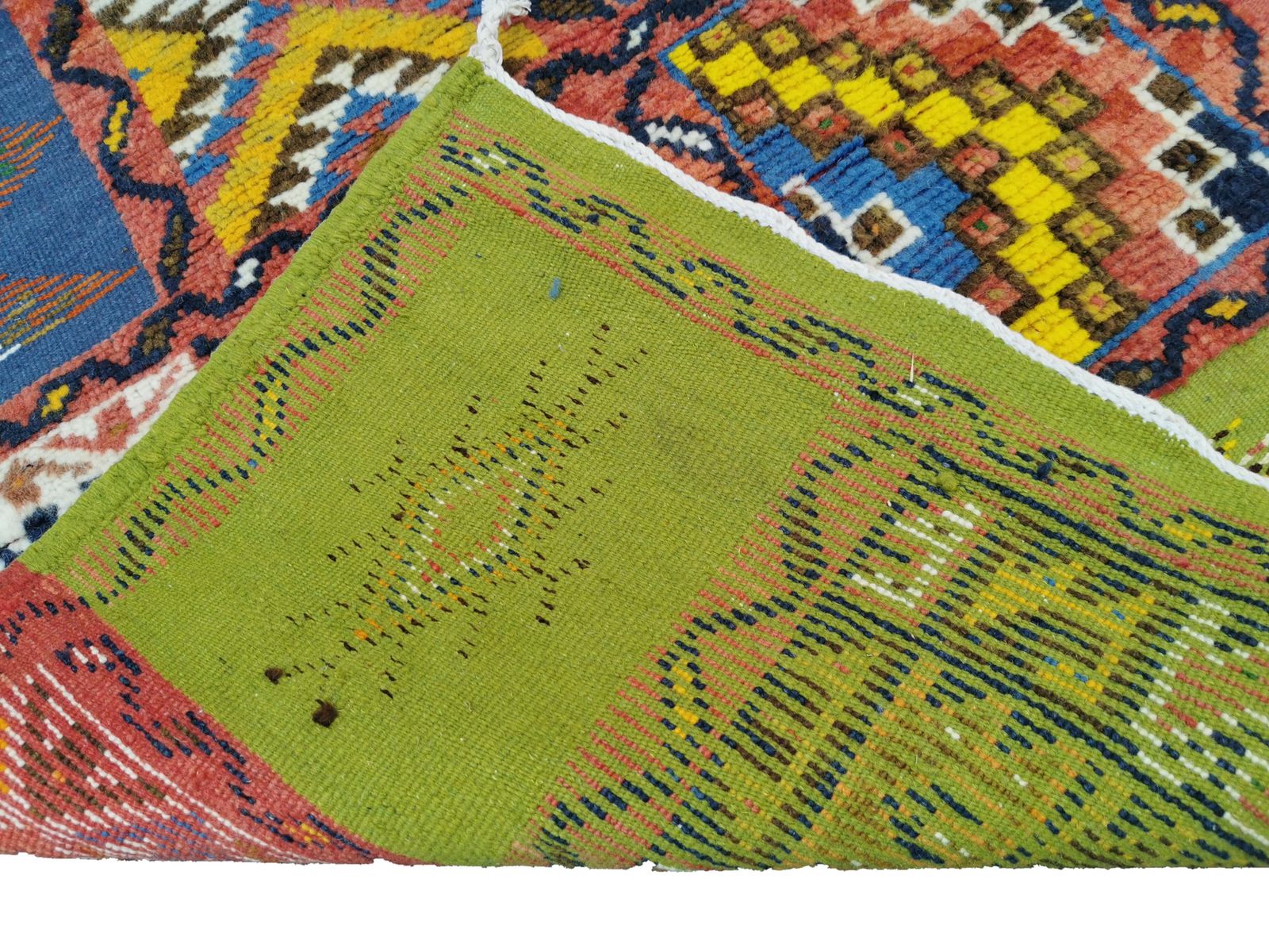 Vibrant Handmade Moroccan Berber Rug. Medium Size photo for sale