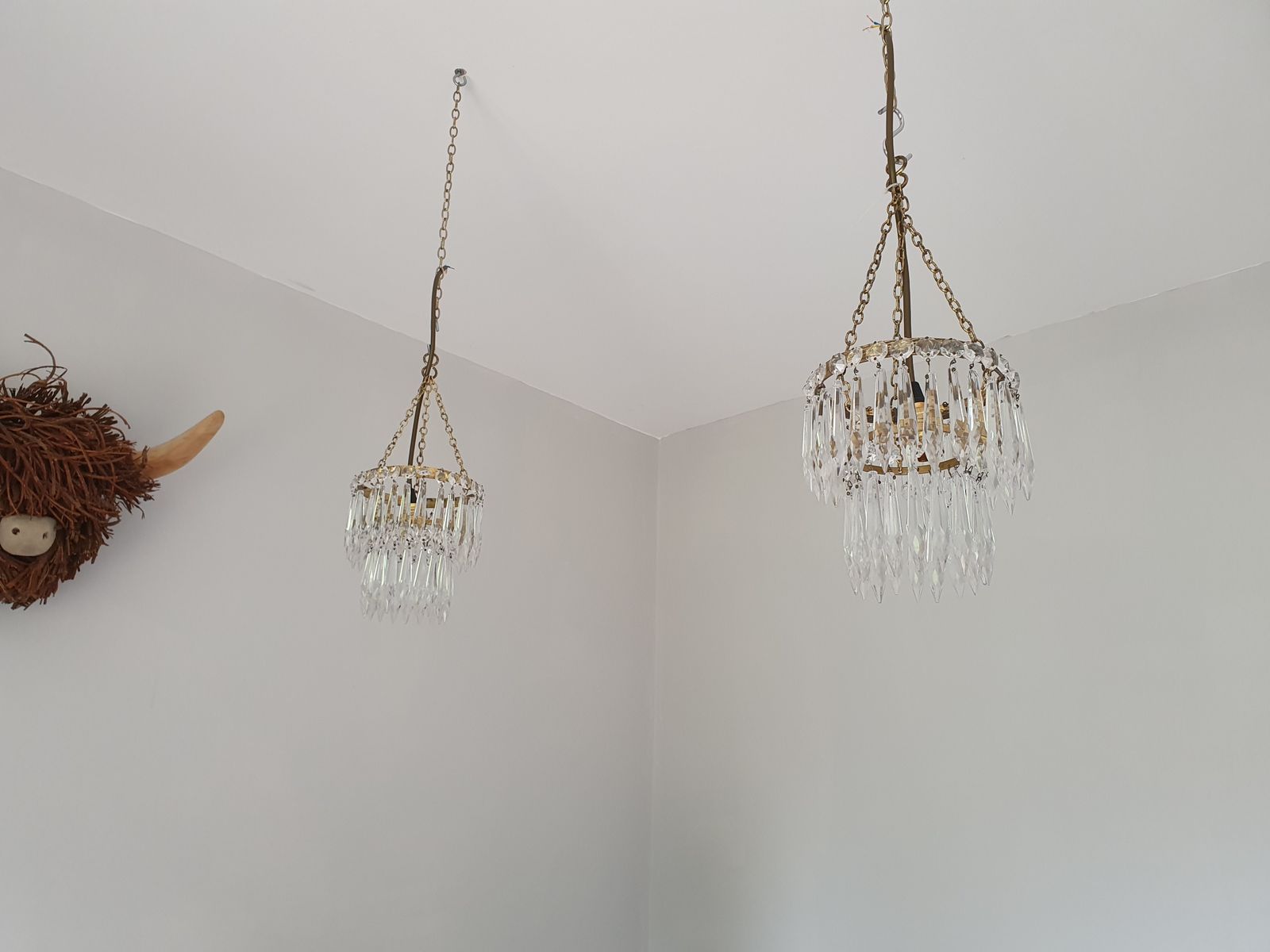 Early 20th Century Small Pair Of Spike Chandeliers photo for sale