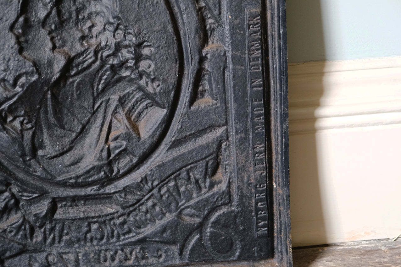 Iron Fireback With Relief, 1800s photo 796.0