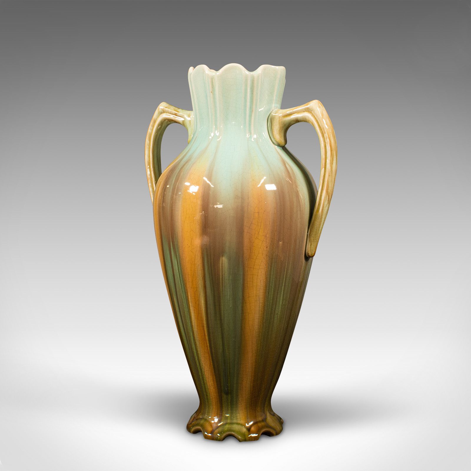 Antique Decorative Vase, French, Ceramic, Flower Urn photo furniture