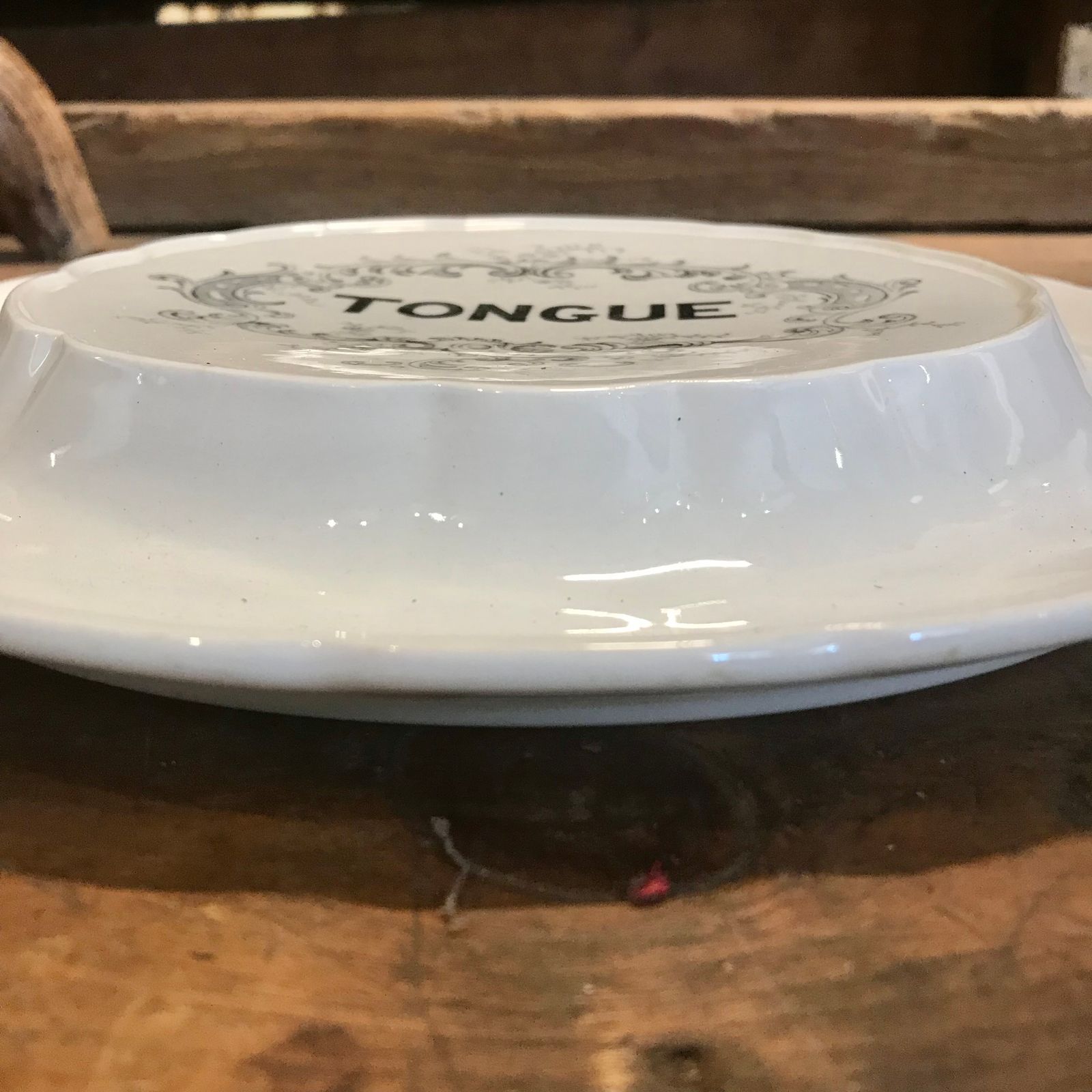 Edwardian Ironstone Tongue Plate Reserved photo vinterior