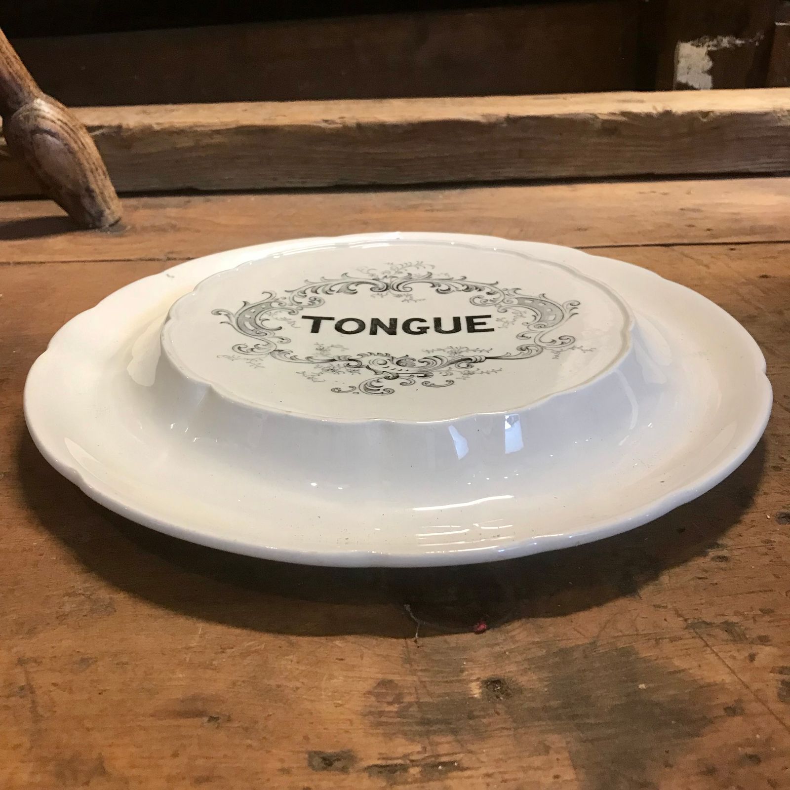 Edwardian Ironstone Tongue Plate Reserved photo buy