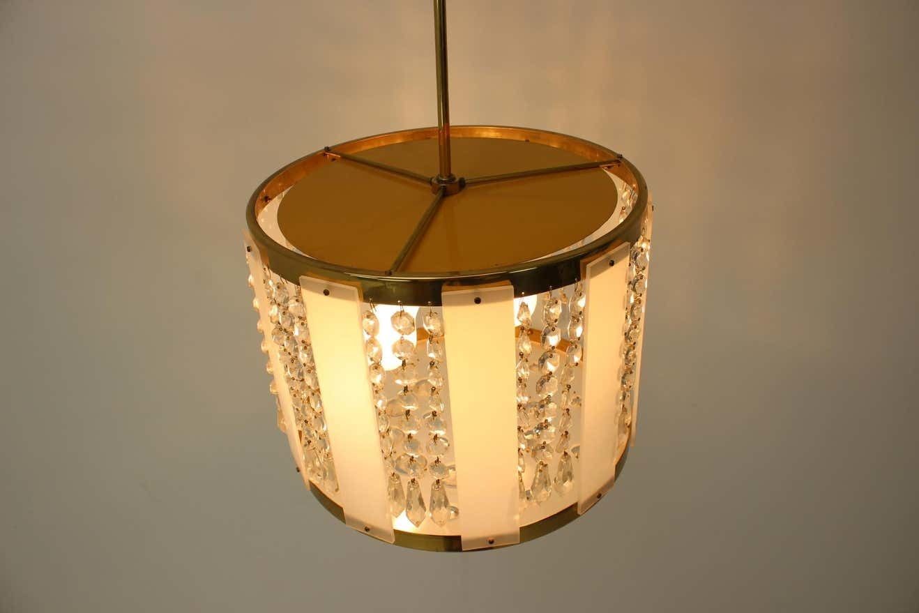 Mid Century Krystal Chandelier By Jablonecke Sklarny, 1970’s photo for sale