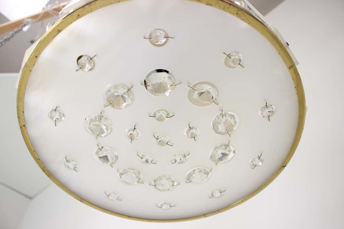 Mid Century Krystal Chandelier By Jablonecke Sklarny, 1970’s photo buy