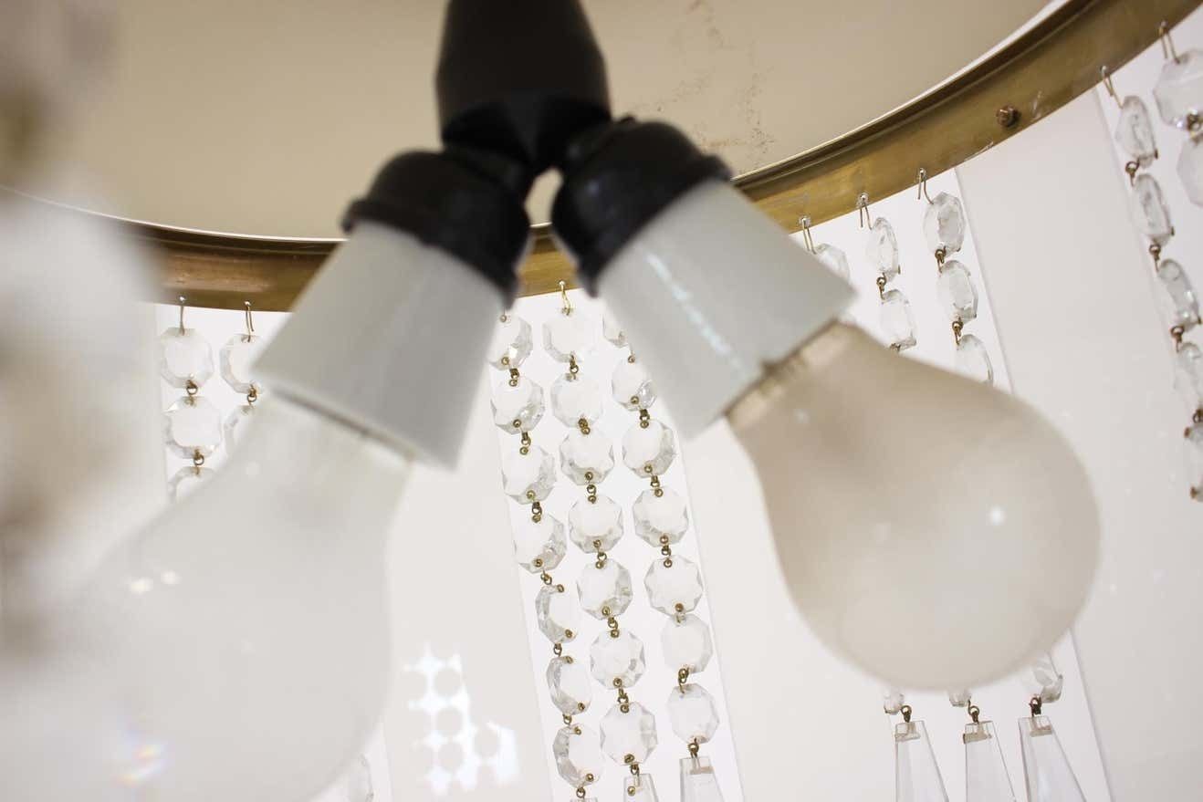 Mid Century Krystal Chandelier By Jablonecke Sklarny, 1970’s photo vintage