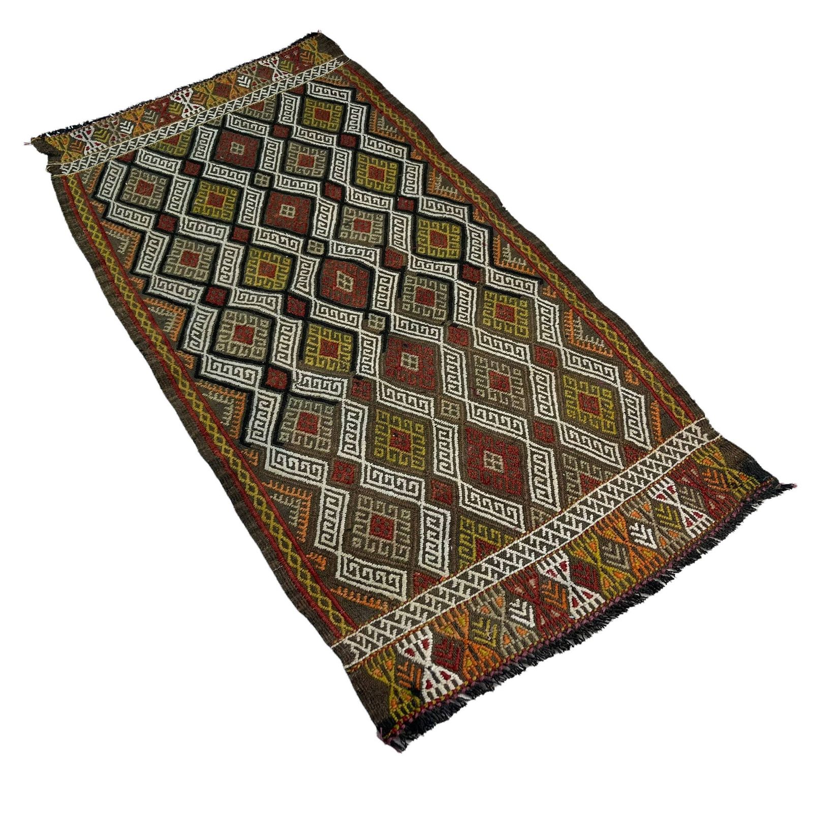 Traditional Turkish Mini Kilim Rug , Vintage Anatolian Turkish Kilim Rug , 95 X 47 Cm photo furniture
