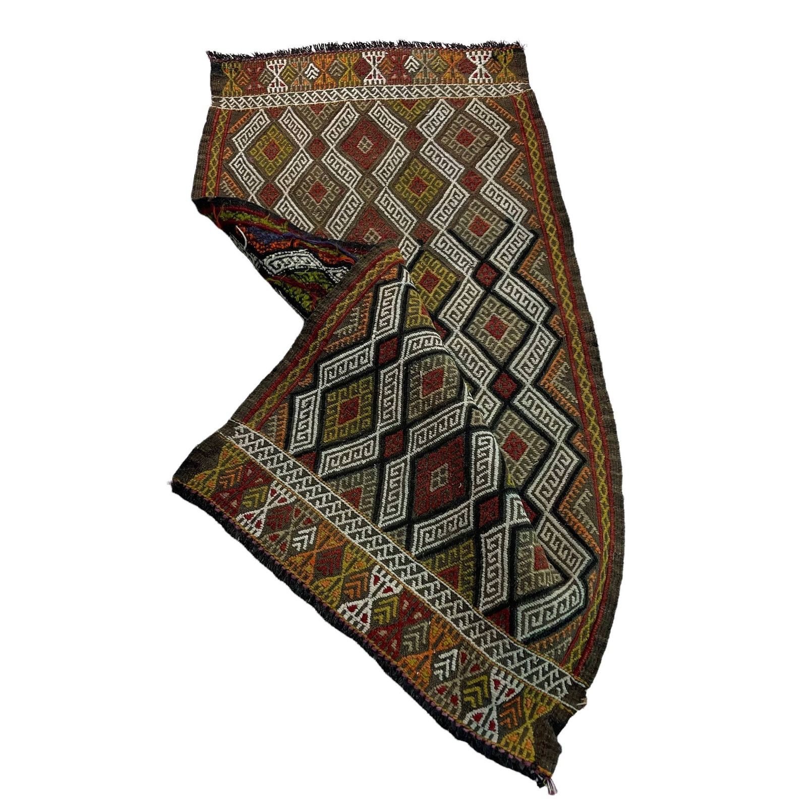 Traditioneel Turks Mini Kilimkleed, Vintage Anatolisch Turks Kilimkleed, 95 X 47 Cm photo for sale