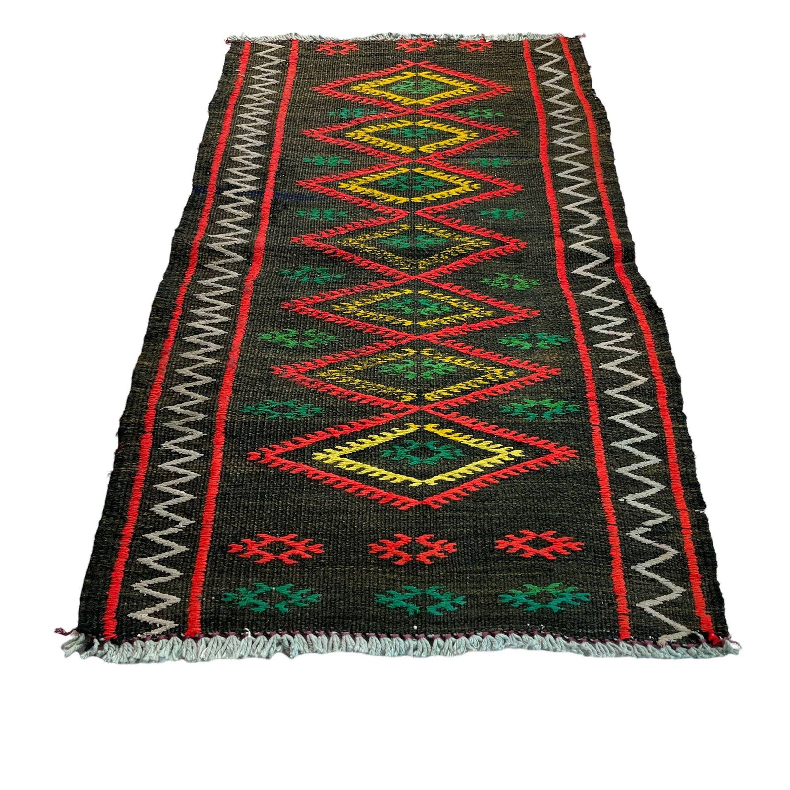 Traditional Turkish Mini Kilim Rug , Vintage Anatolian Turkish Kilim Rug , 80 X 48 Cm photo for sale