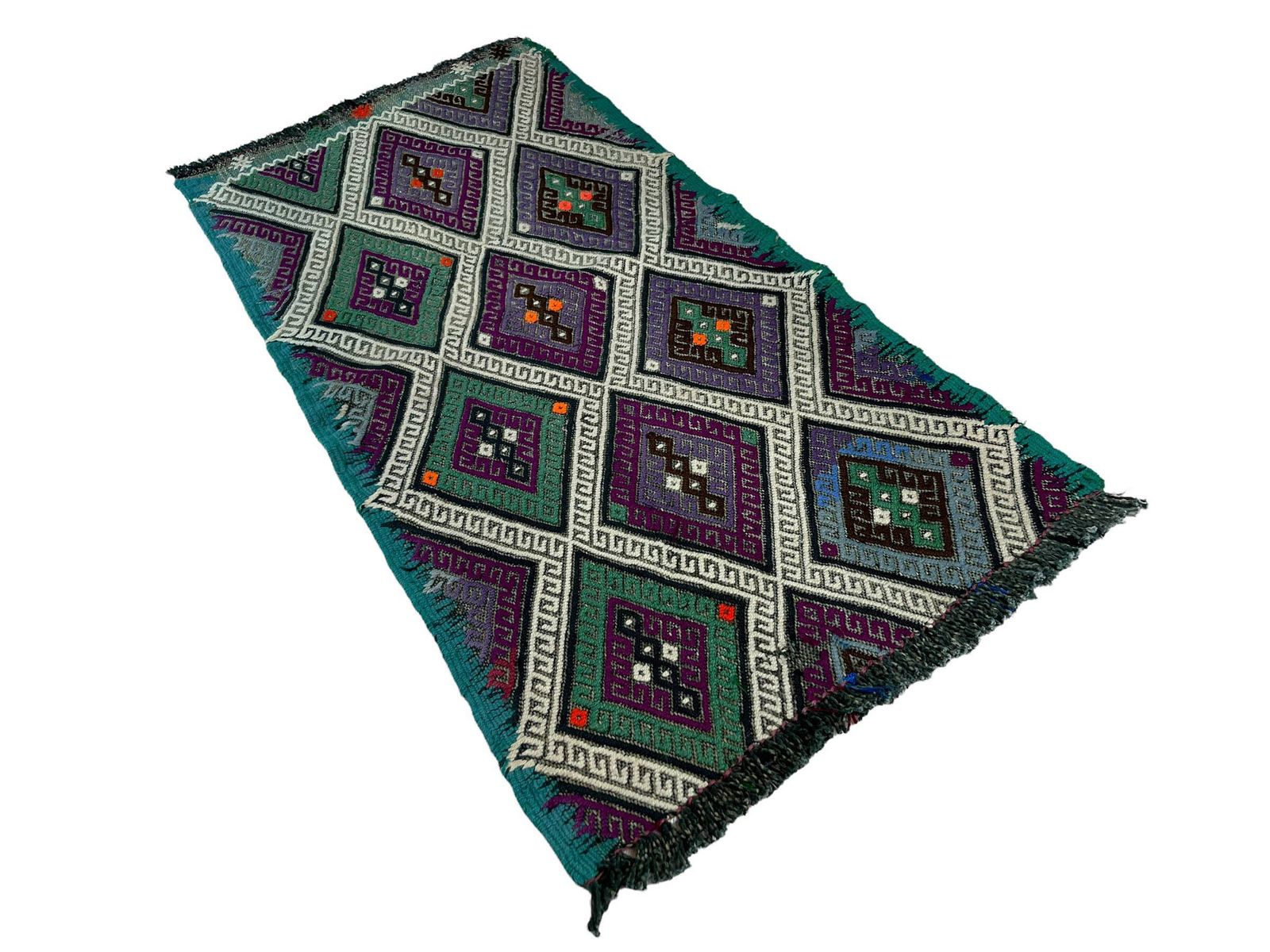 Traditional Turkish Mini Kilim Rug , Vintage Anatolian Turkish Kilim Rug , 87 X 44 Cm photo furniture