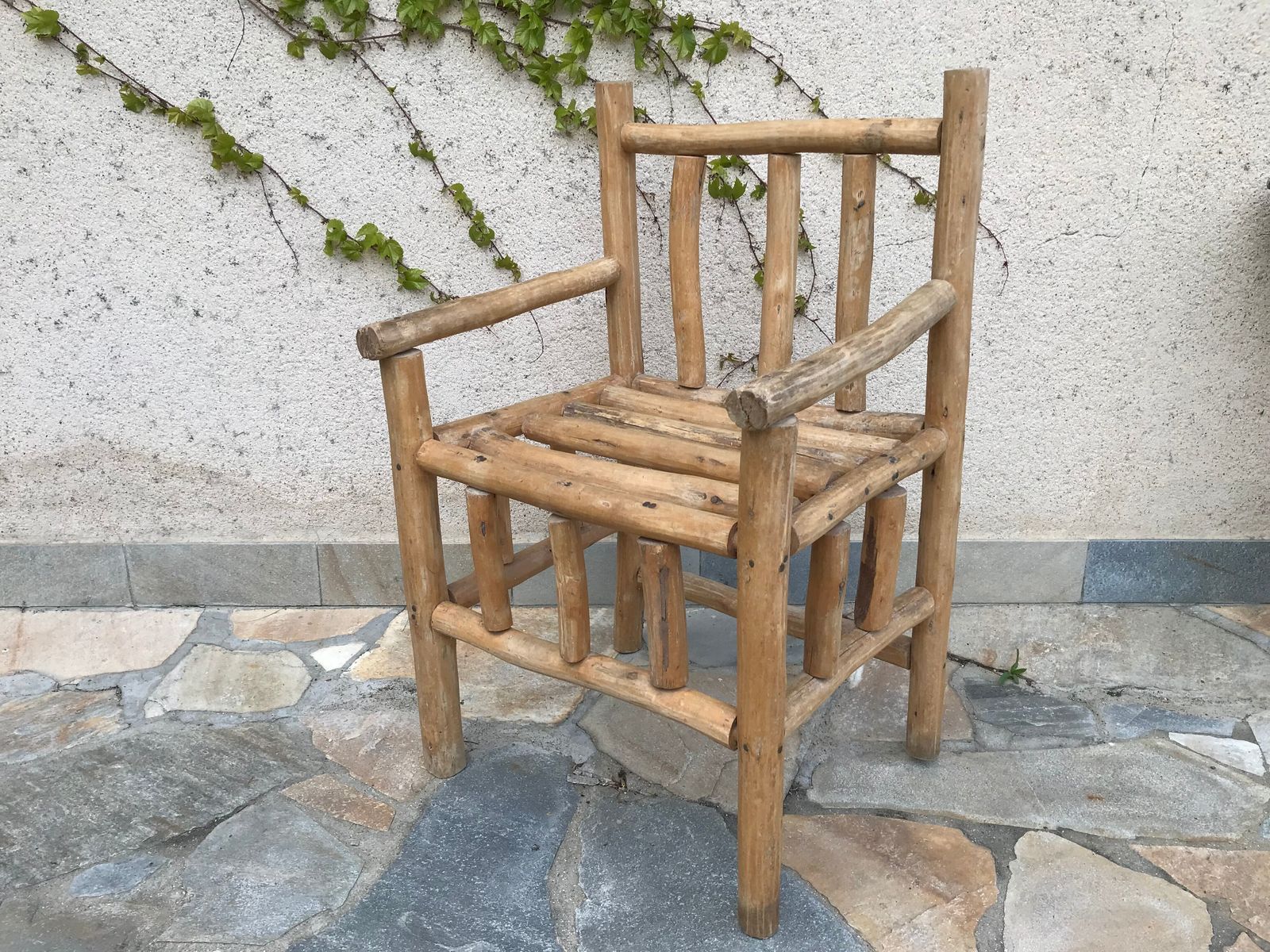 Art Popular Armchair In Raw Wood, Circa 1950 photo Furniture