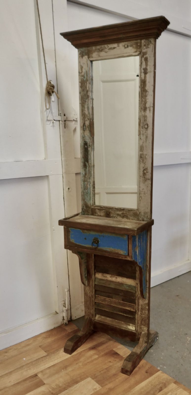 Painted French Bathroom Or Cloakroom Mirror Stand photo buy