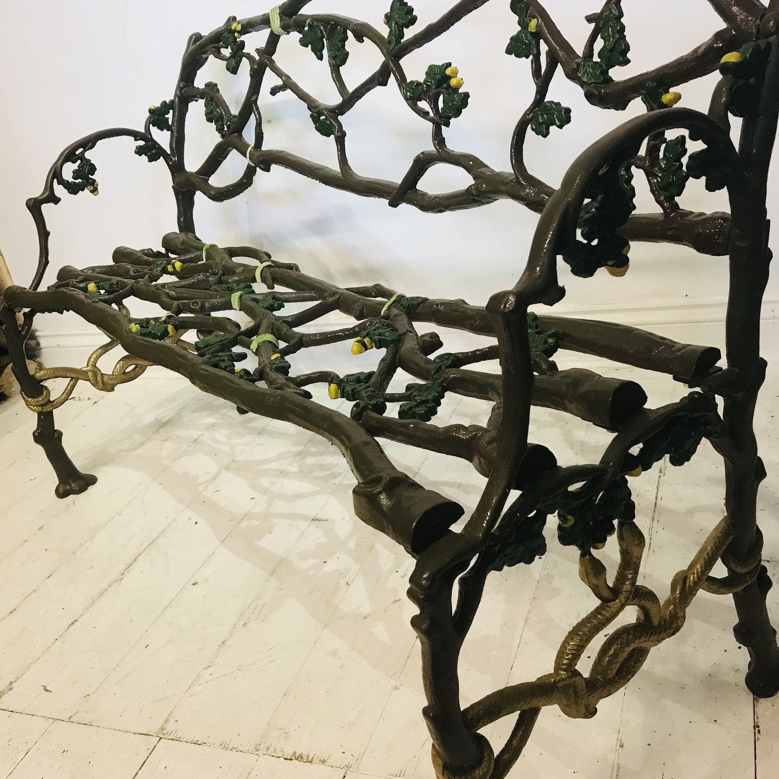 Victorian Cast Iron Serpent And Twig Pattern Garden Seat Or Bench, Circa 1860 photo furniture
