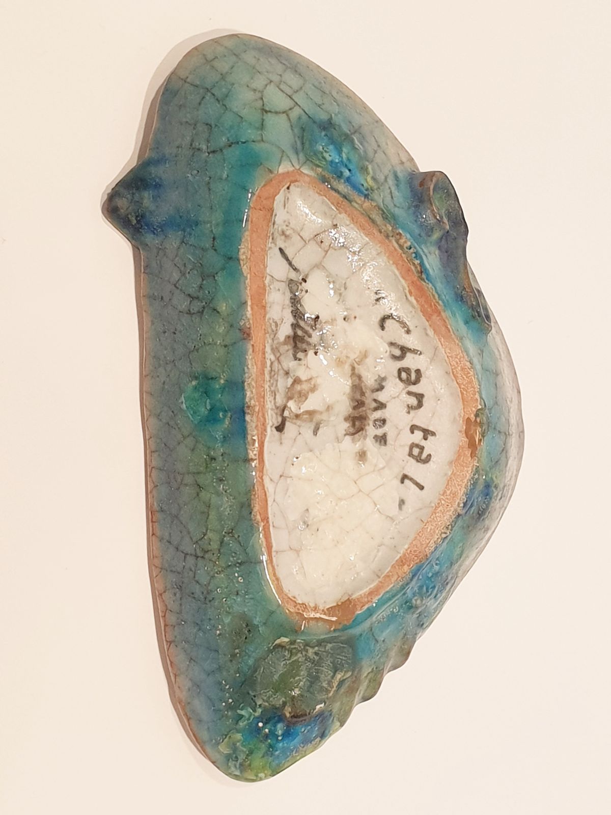 Mid Century Modern Crackle Glaze Dish By  Marcello Fantoni photo furniture