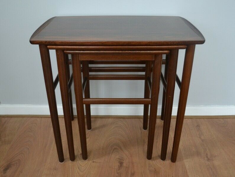 photo furniture Mid Century Danish Rosewood Nest Of Tables