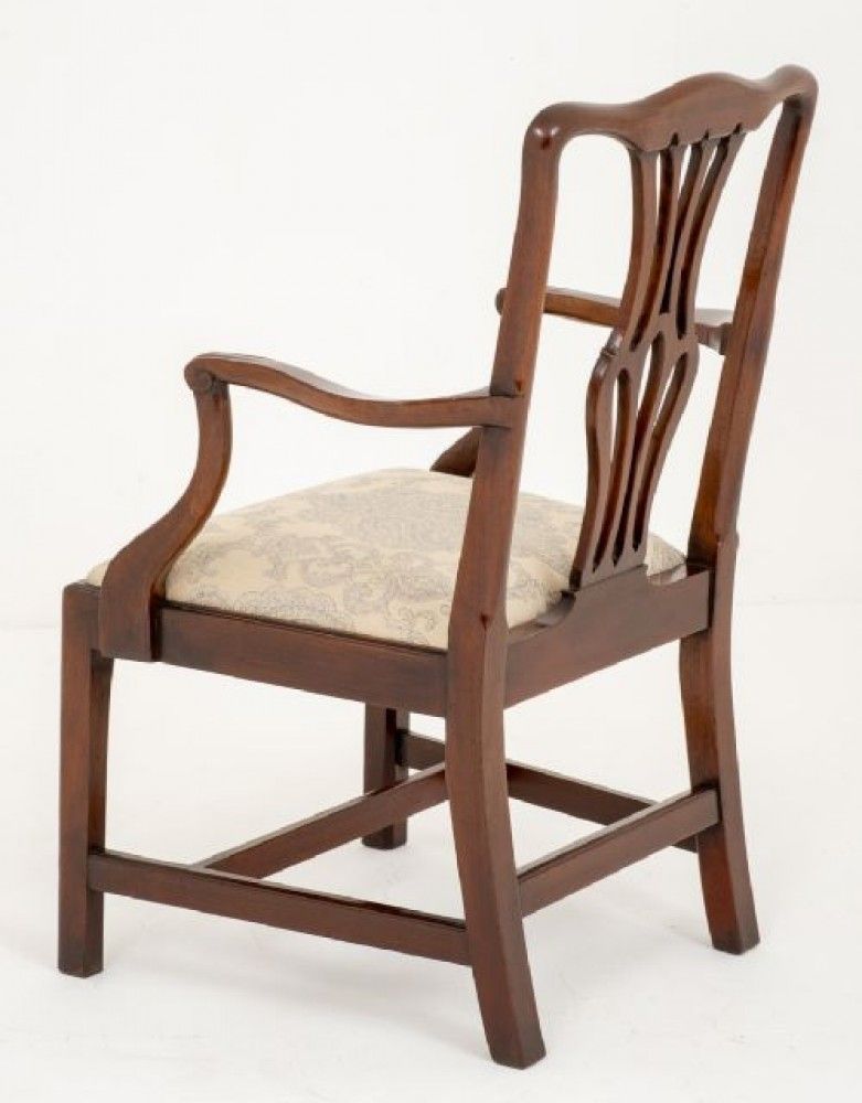 Georgian Elbow Chair Mahogany Arm 1860 photo Furniture