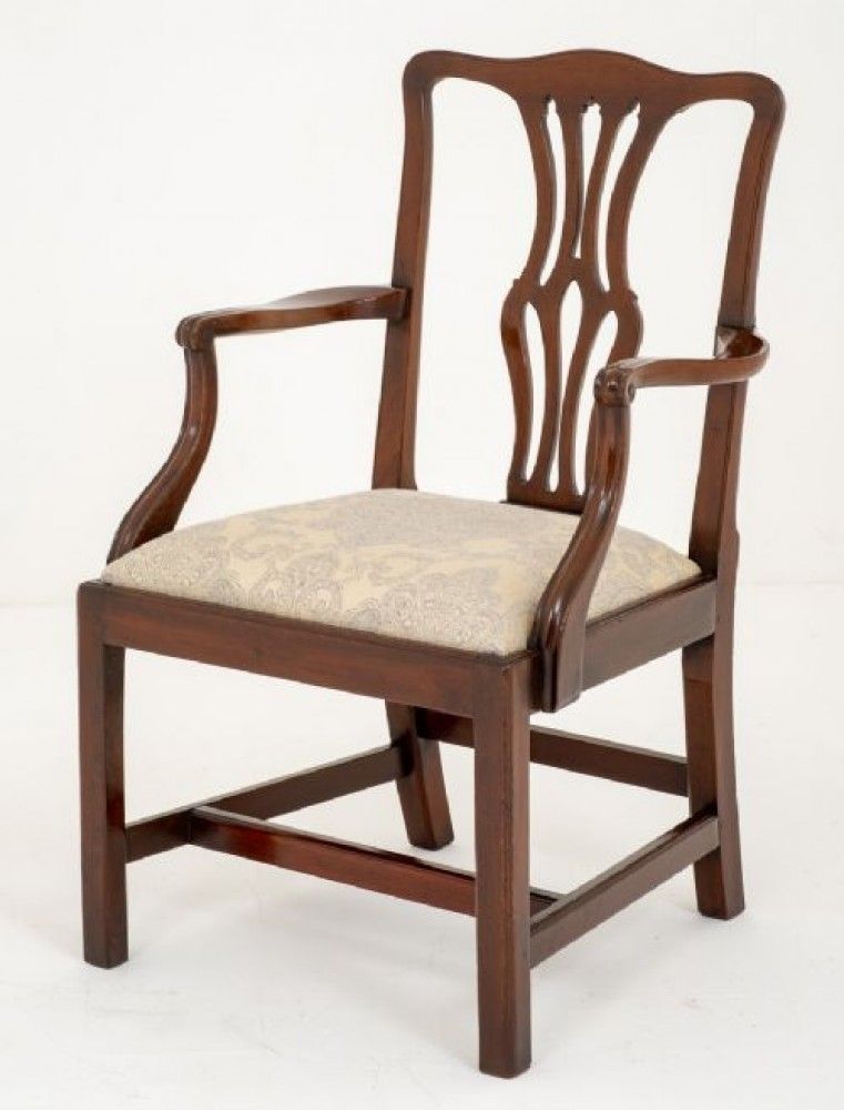 Georgian Elbow Chair Mahogany Arm 1860 photo buy