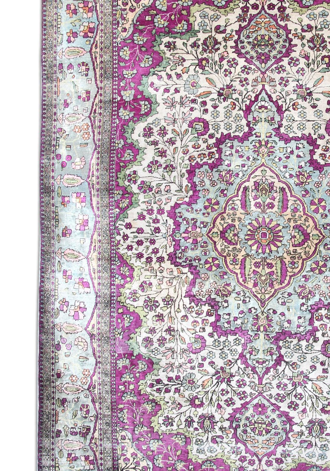 Antique Silk Rug Handwoven Mohtasham Living Room Carpet photo 31200.0