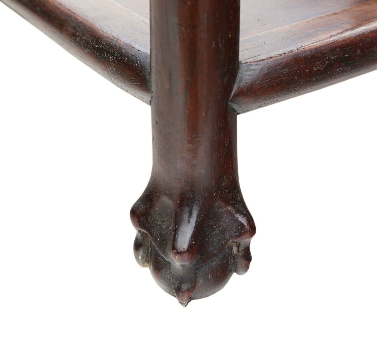 photo furniture 19th Century Chinese Hardwood And Marble Vase Lamp Side Bedside Table
