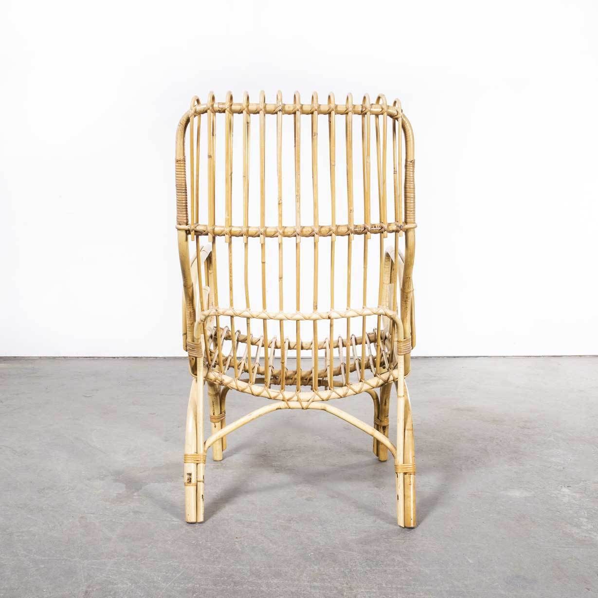 1970’s Italian Rattan Armchair – Franco Albini photo Furniture
