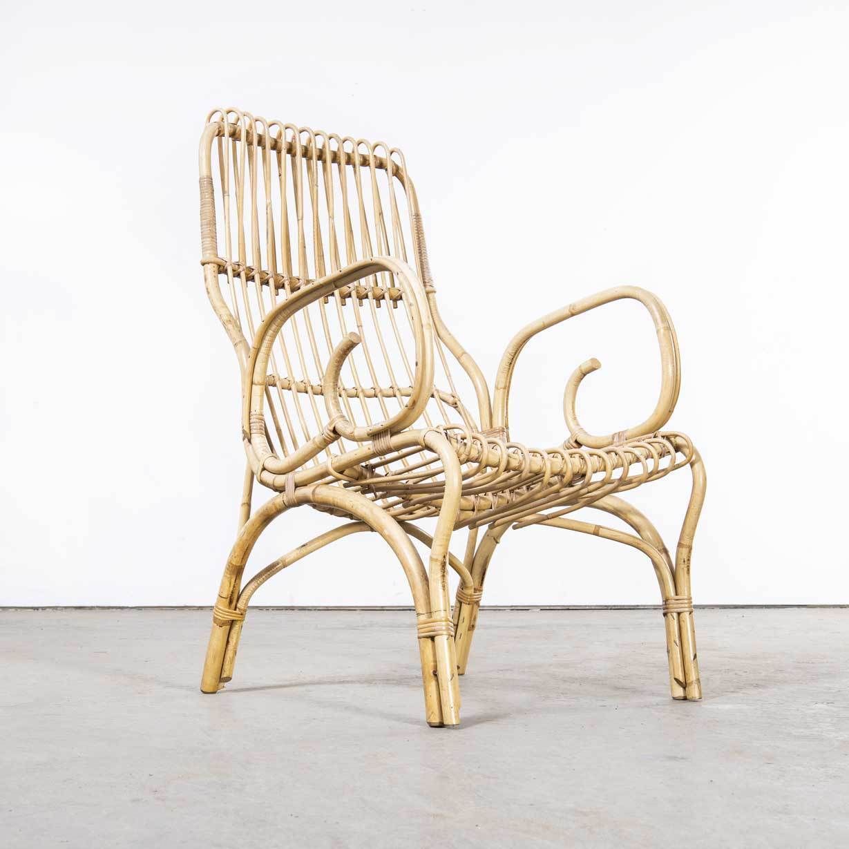 1970’s Italian Rattan Armchair – Franco Albini