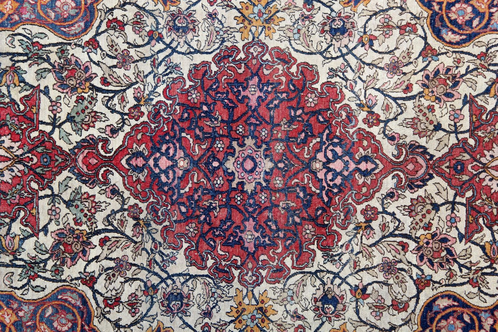 Handmade Wool Antique Rug Oriental Beige Traditional Living Room Rug photo buy
