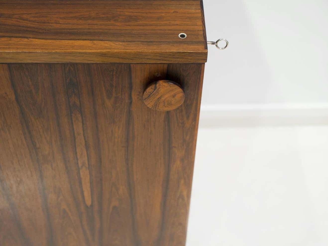 Wooden Free Standing Dry Bar With Flip Up Top photo for sale