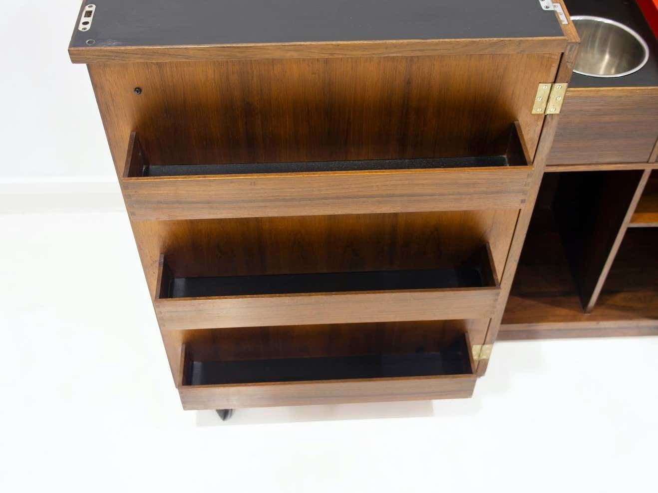 photo furniture Wooden Free Standing Dry Bar With Flip Up Top