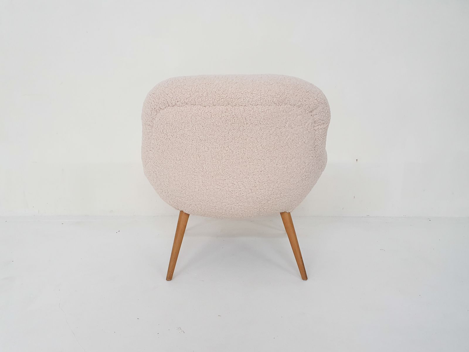 Scandinanvian Modern Lounge Chair In Boucle, Denmark 1960's photo Furniture