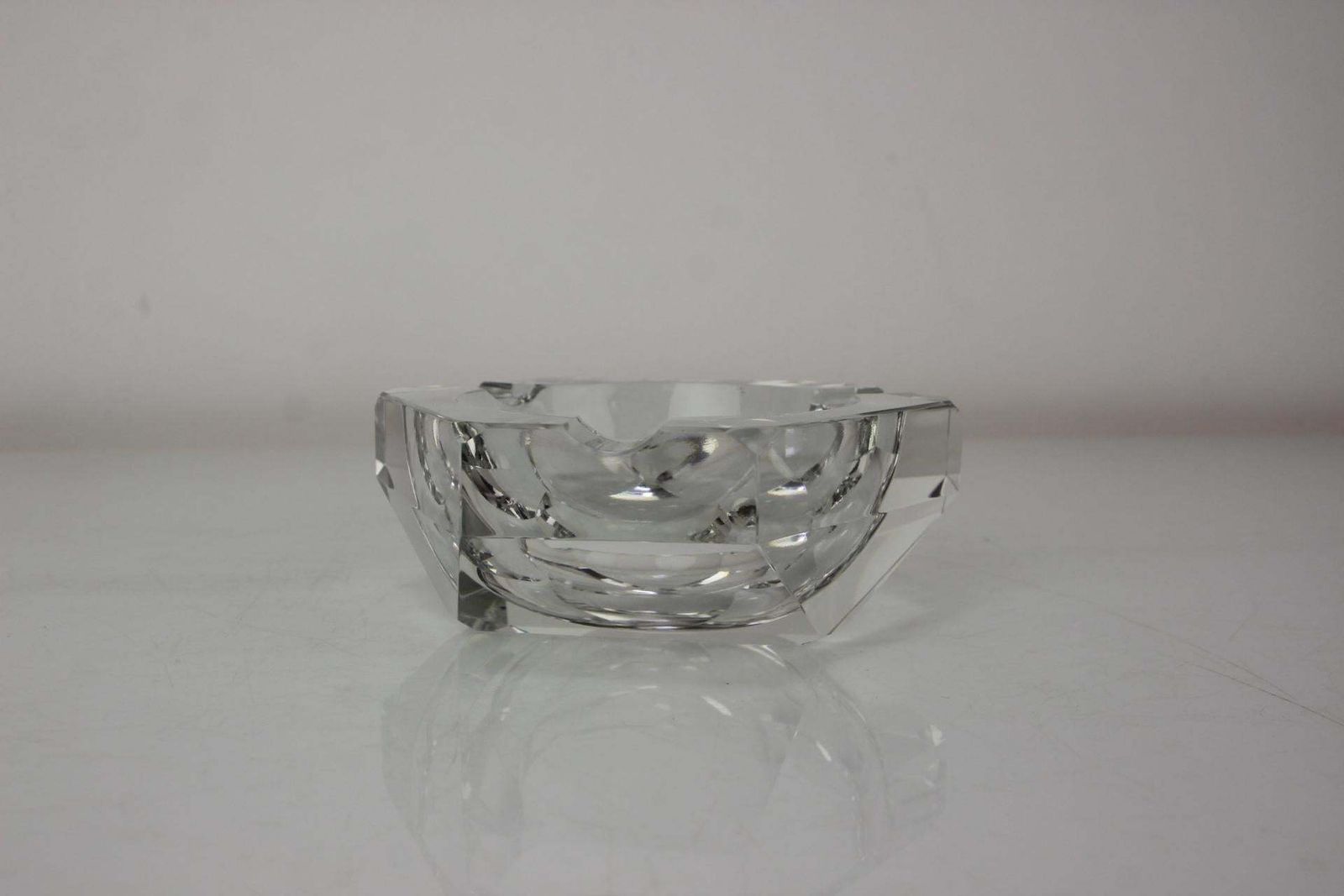 Mid Century Ashtray   Diamond By Bohemia Glass, 1970's photo for sale