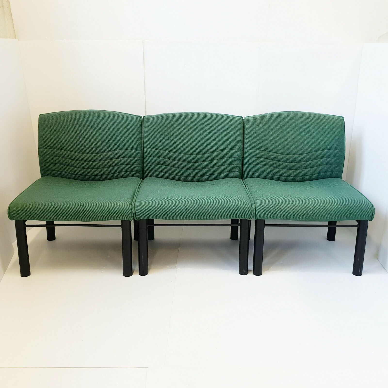 Furniture Chair Armchair Vintage 1980 In Wool & Steel 80s 1980s Model A photo