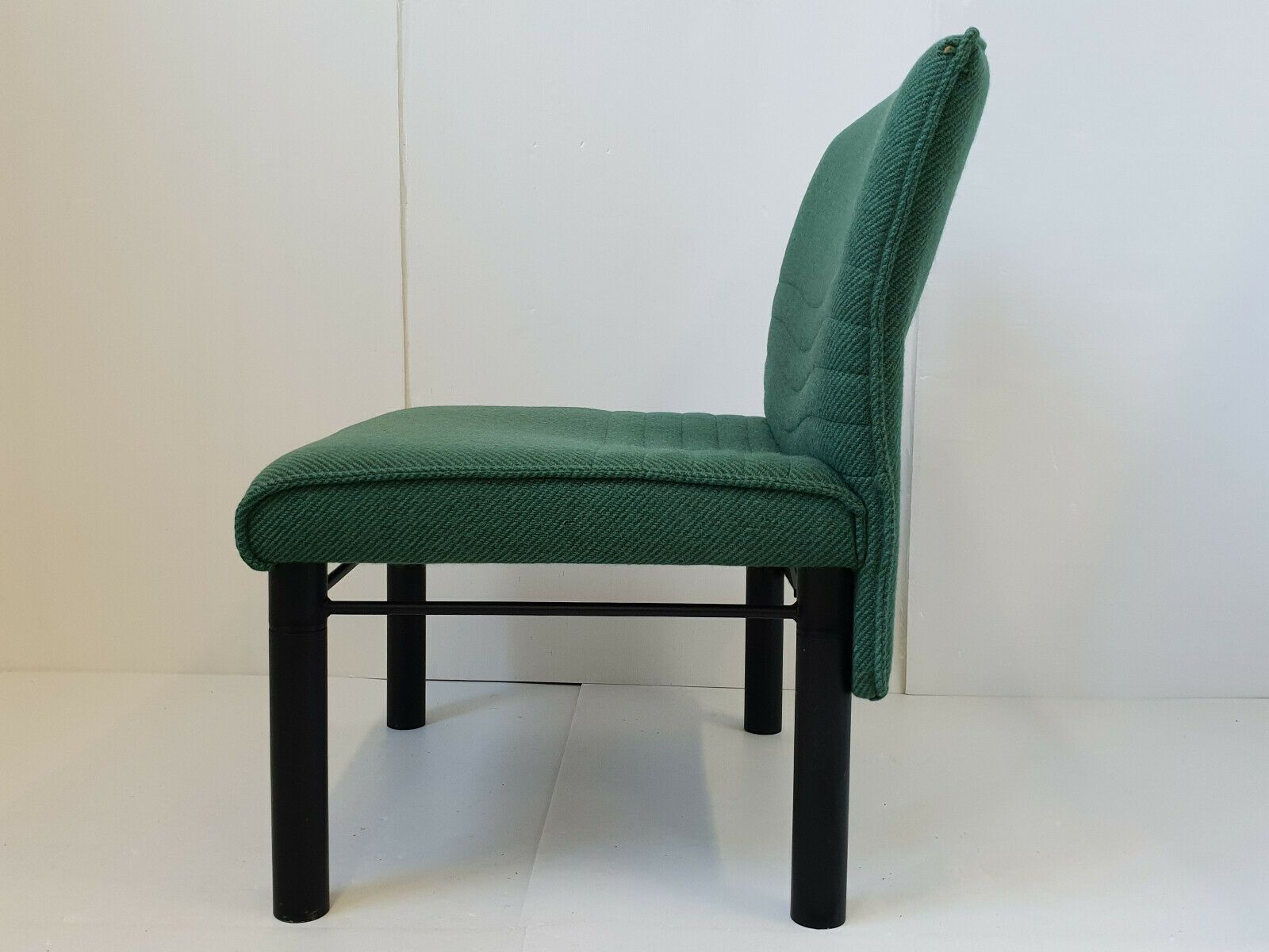 photo furniture Chair Armchair Vintage 1980 In Wool & Steel 80s 1980s Model C
