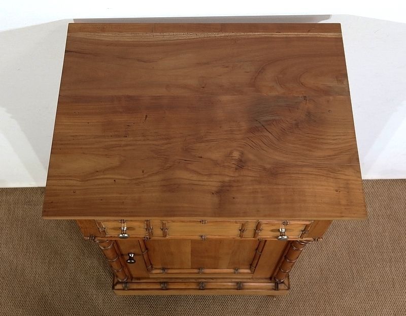 Small Cabinet In Solid Cherry, Bamboo Style, Art Nouveau, Period 1900 photo 3265.1