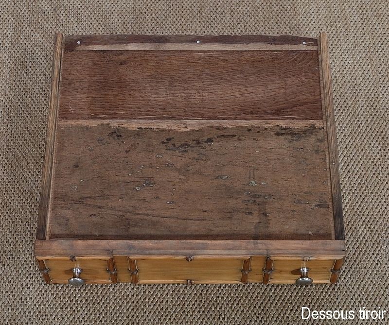 photo vintage Small Cabinet In Solid Cherry, Bamboo Style, Art Nouveau, Period 1900
