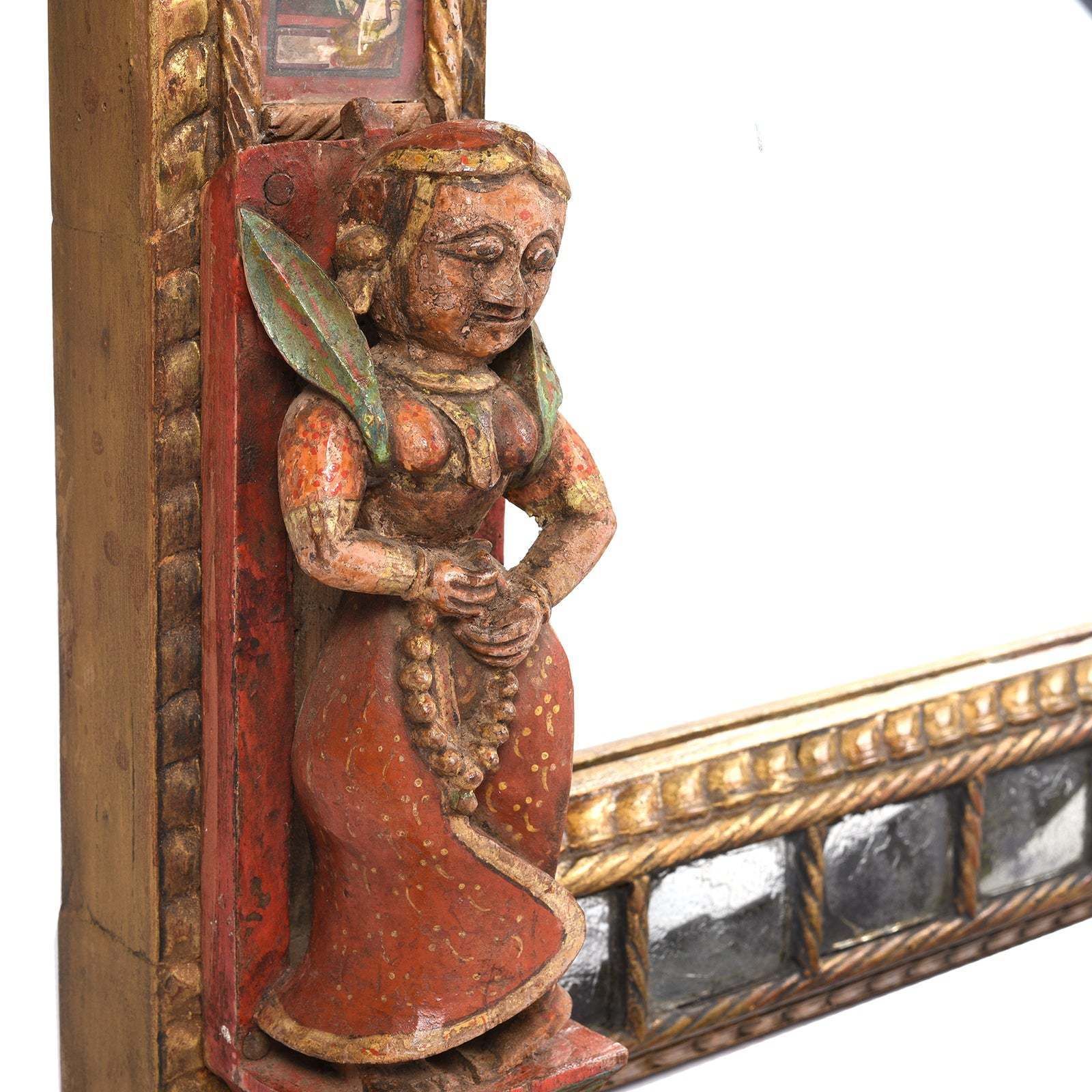 Indian Mirror Made From Baby Jula From Bikaner   Late 18thc photo 2915.0