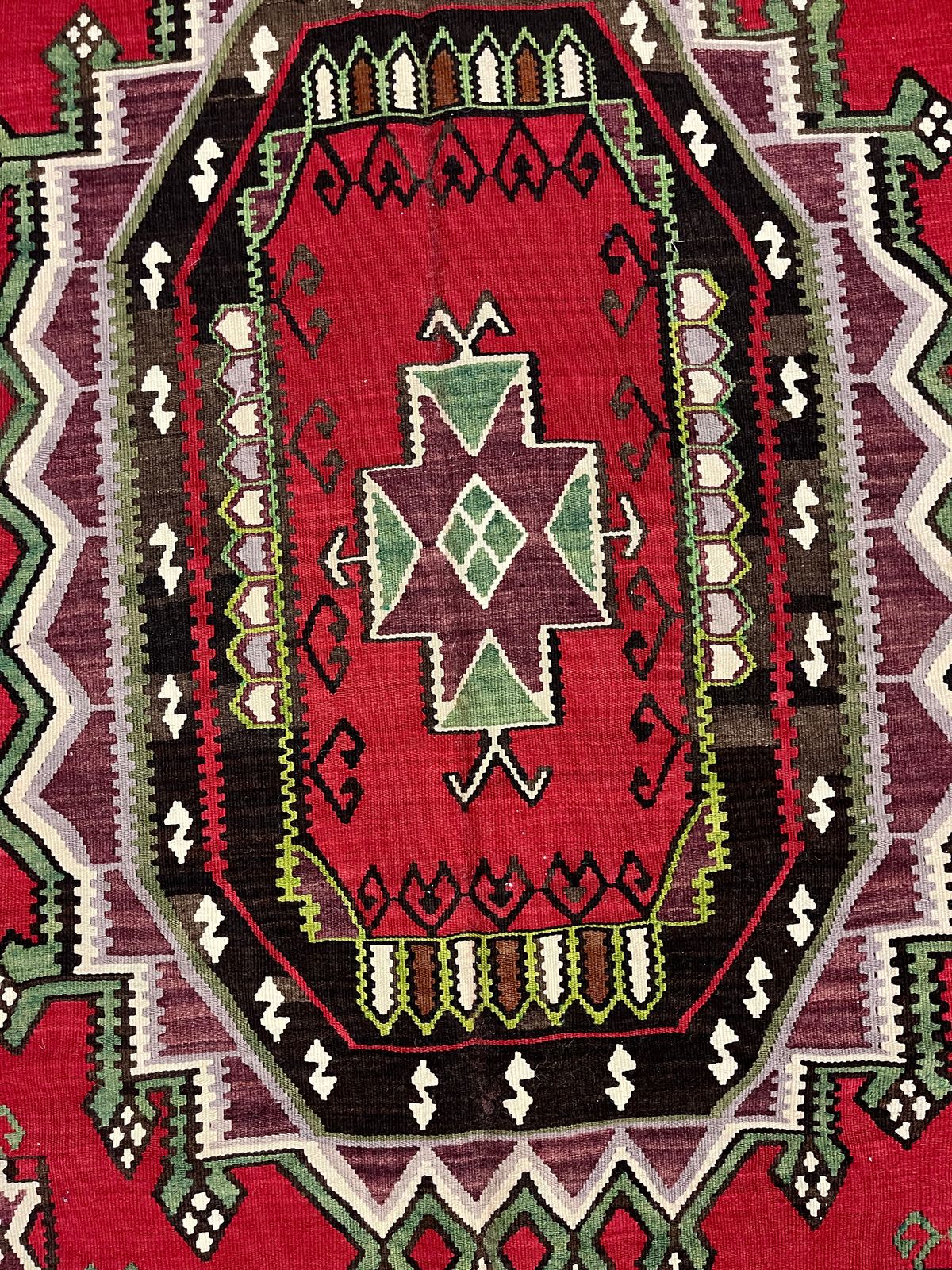 Red Antique Turkish Kilim Rug Handmade Flatwoven Oriental Area Rug photo 5890.0