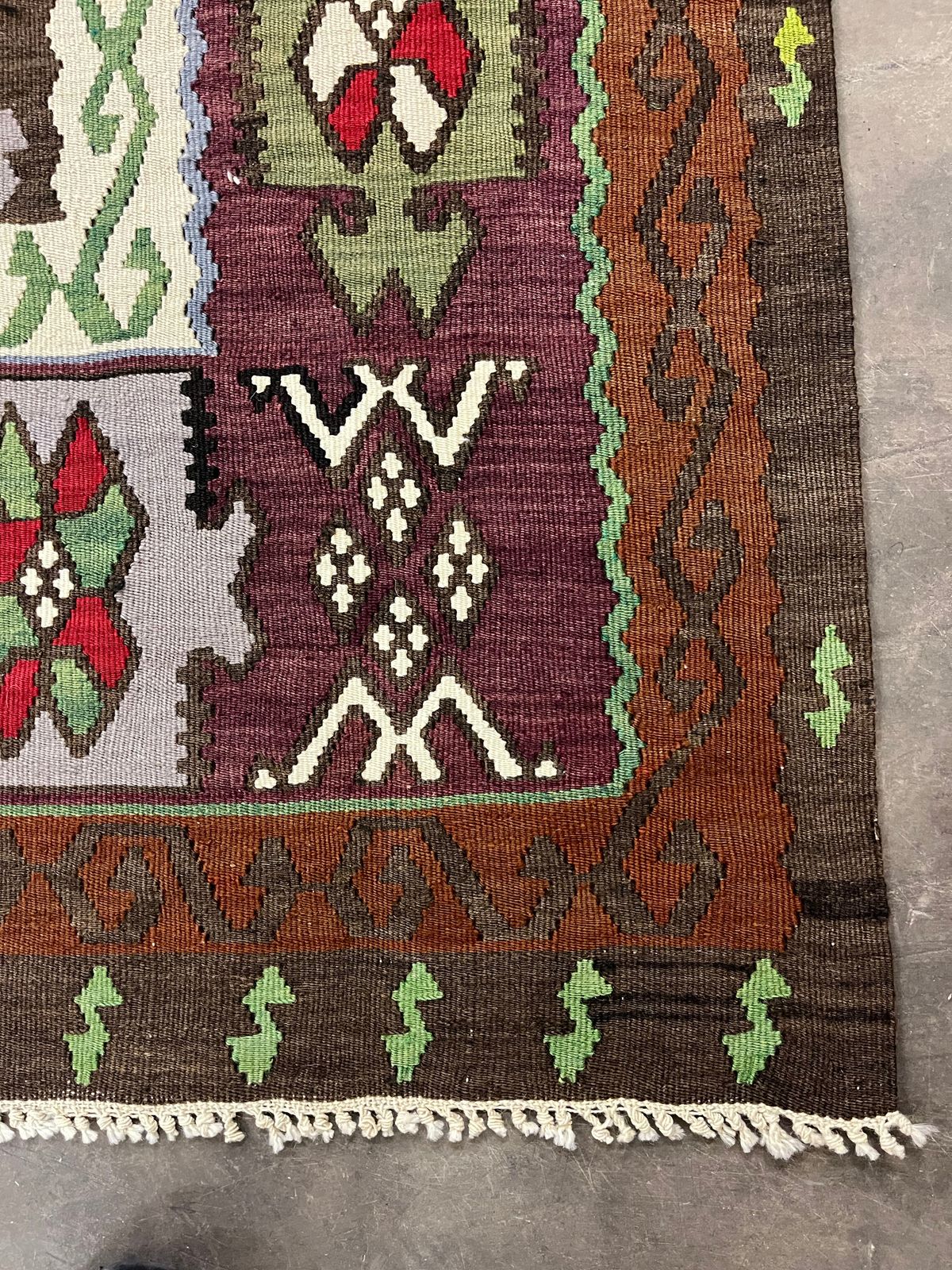 photo for sale Red Antique Turkish Kilim Rug Handmade Flatwoven Oriental Area Rug