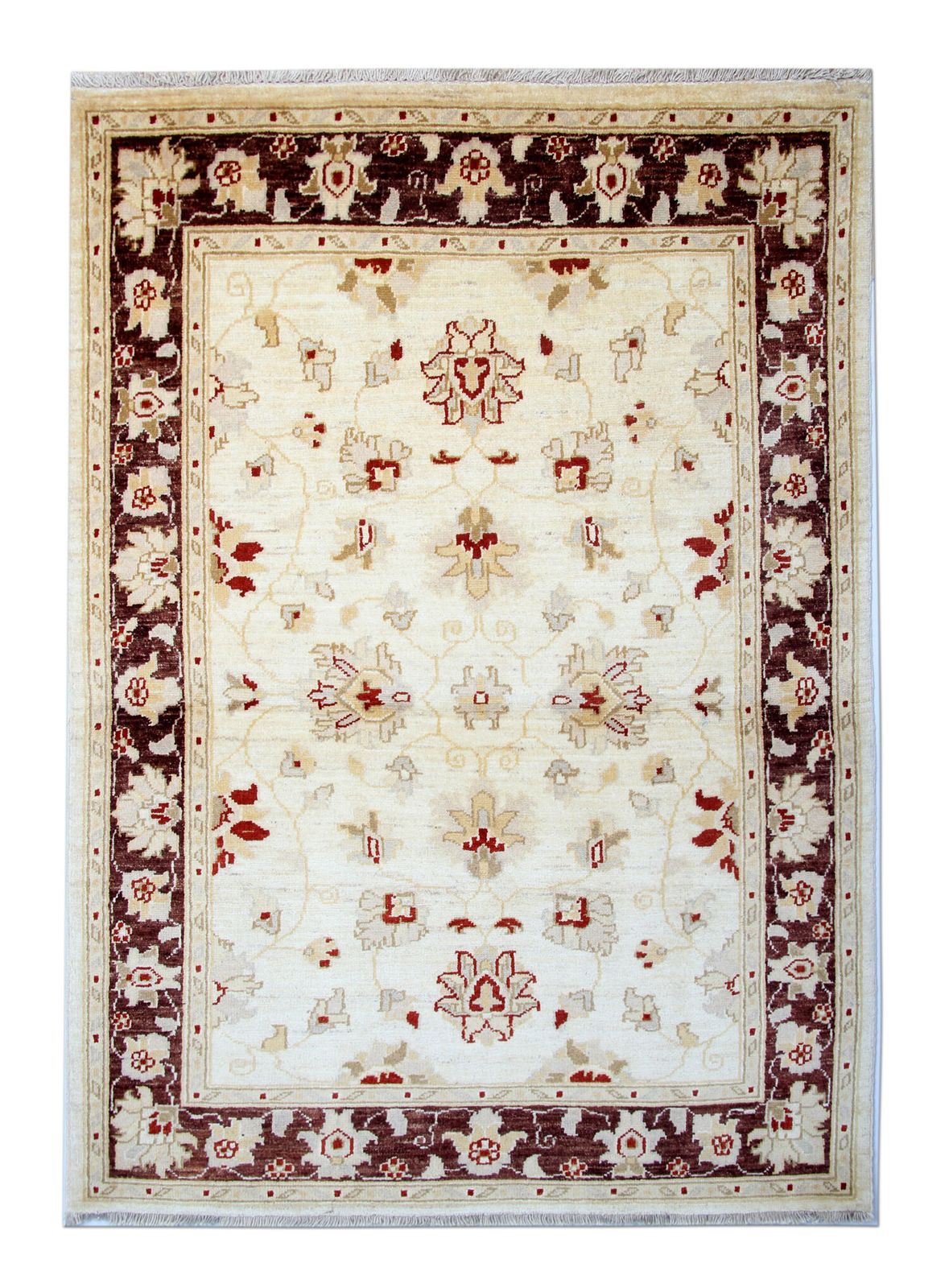 Traditional Ceam Wool Ziegler Rug Handwoven Floral Carpet photo vintage