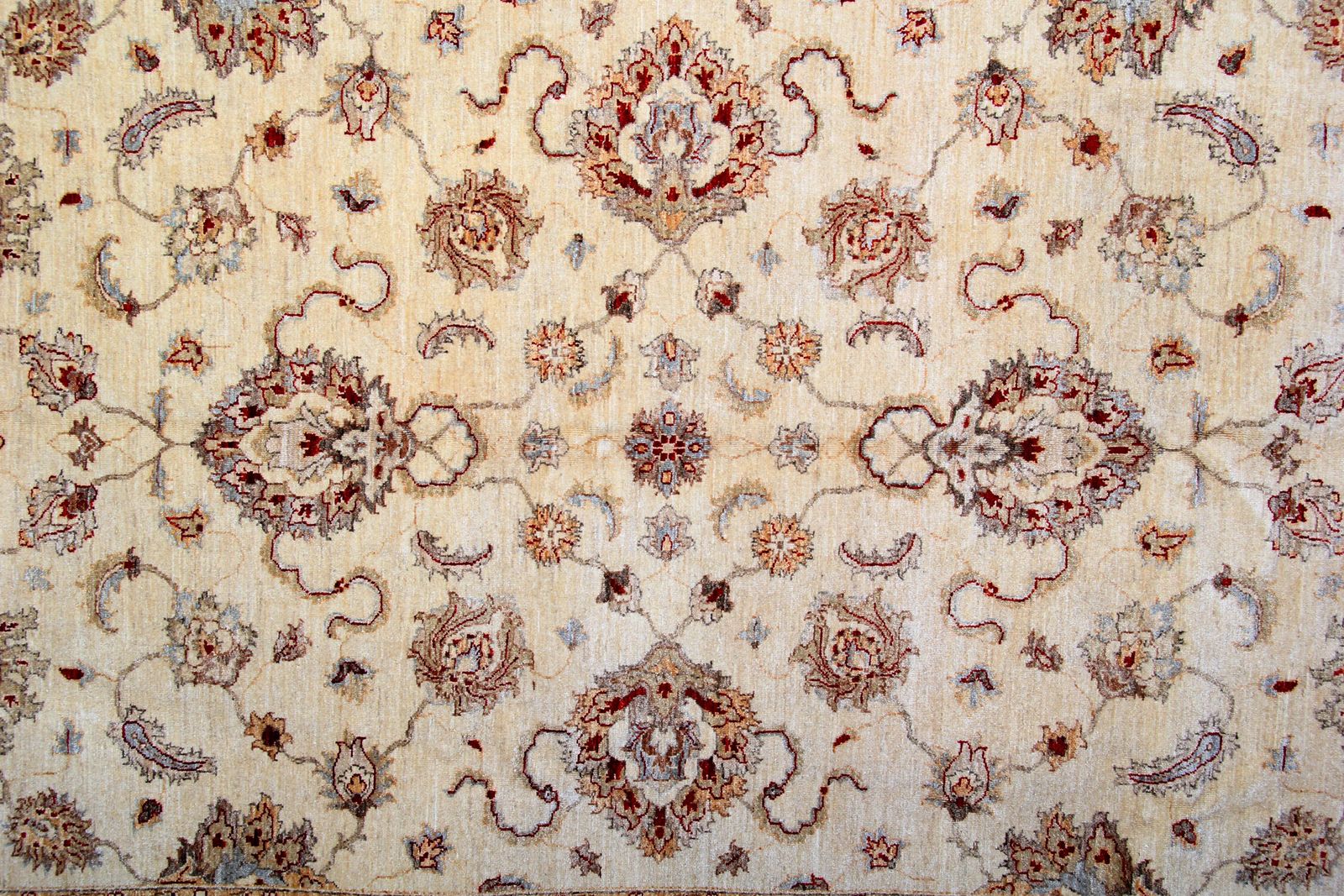 Red Cream Wool Ziegler Rug Handwoven Floral Carpet photo buy