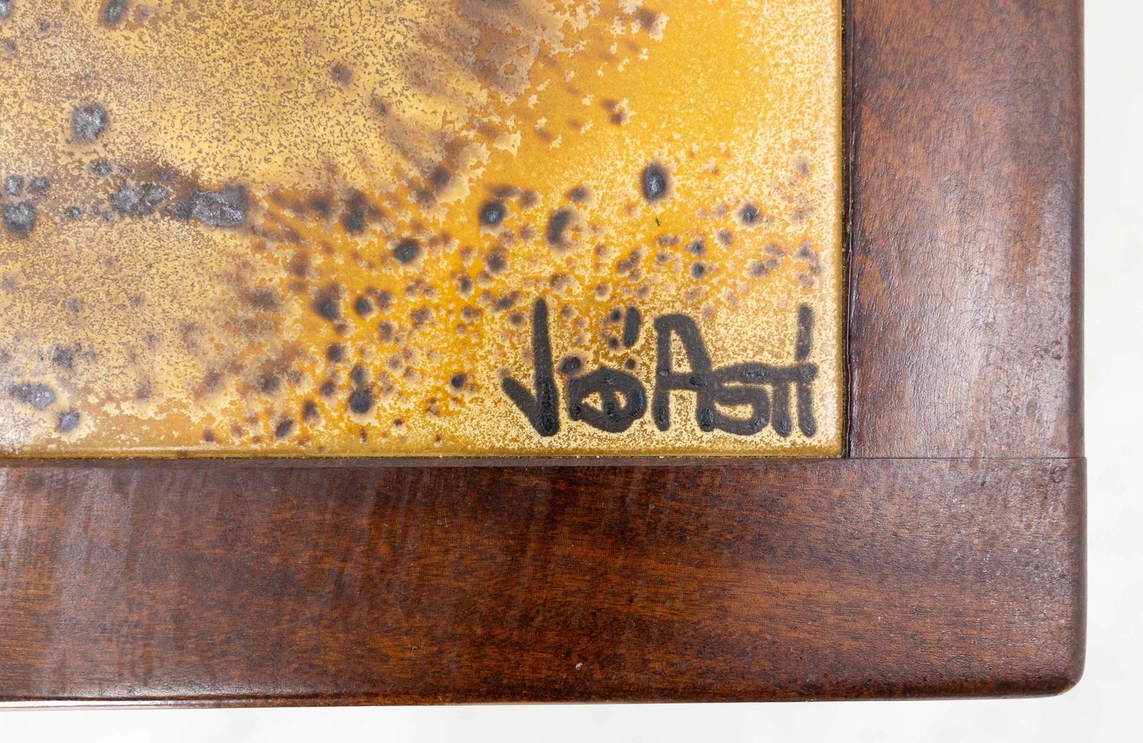 photo for sale French Coffee Table With Ceramics Signed Jean D'asti Vallauris, 1960