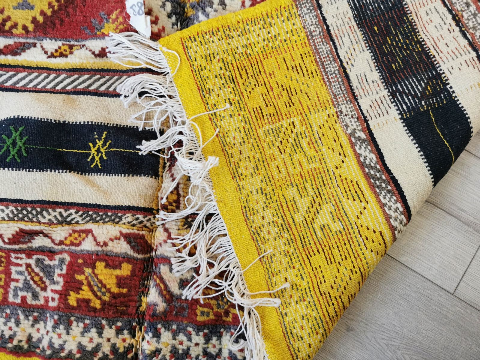 Traditional Handmade Moroccan Berber Rug Made Of Camel Hair Genuine Berber Carpet photo Textiles
