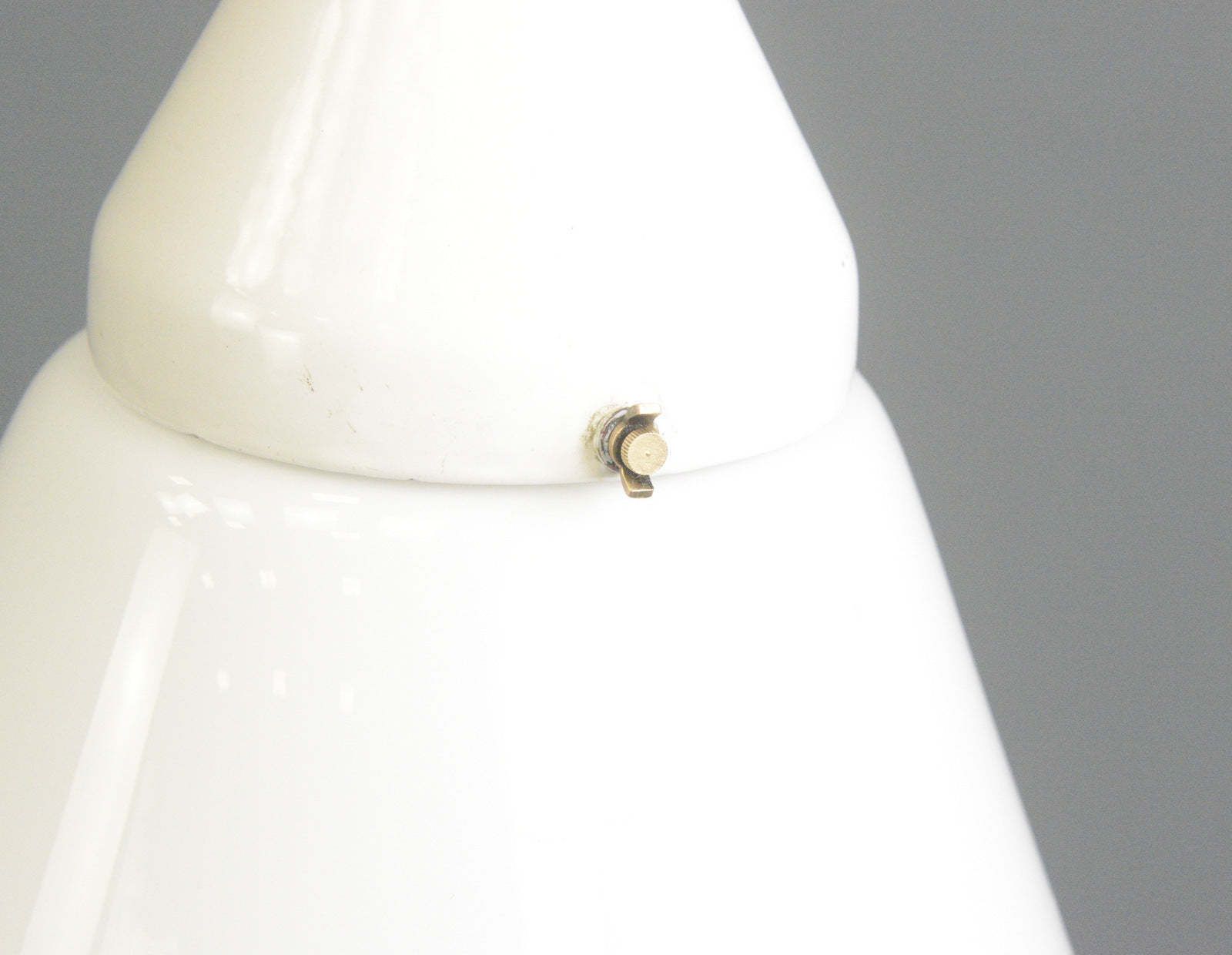 Conical Phillips Opaline Light Circa 1920s photo for sale